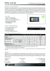 Thumbnail of document Data Sheet - DPM 3AS-BL Voltmeter